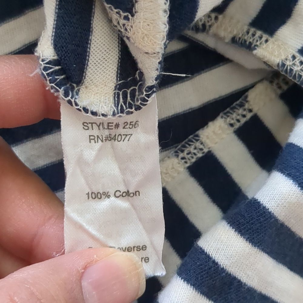 Cabi Asymmetrical Hem Striped Top Size M - Picture 4 of 7